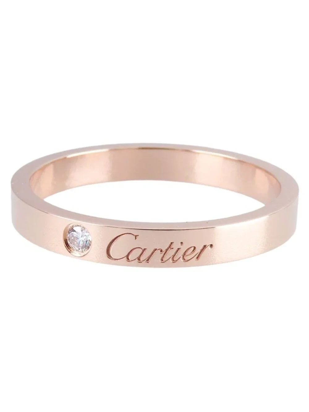 Cartier C de Cartier Ring Pink Gold 18K Diamond Weddin 61 to